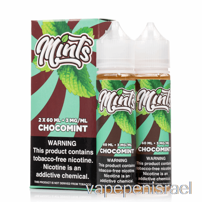 חד פעמי Vape Israel Chocomint - Mints Vape Co - 120 מ"ל 6 מ"ג